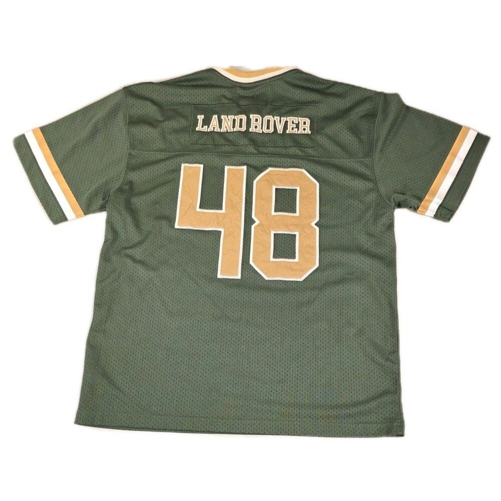 Land Rover Shirt Mens Small Green Mesh Football Jersey Embroidered Sewn PacSun
